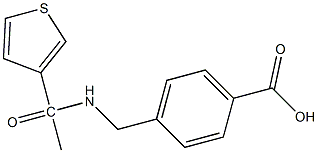 4-{[1-(thiophen-3-yl)acetamido]methyl}benzoic acid Struktur