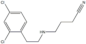 4-{[2-(2,4-dichlorophenyl)ethyl]amino}butanenitrile Struktur