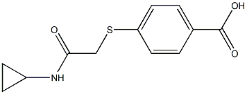 4-{[2-(cyclopropylamino)-2-oxoethyl]thio}benzoic acid Struktur