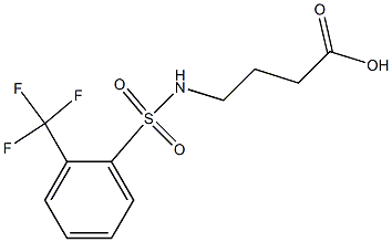 4-{[2-(trifluoromethyl)benzene]sulfonamido}butanoic acid Struktur