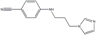 4-{[3-(1H-imidazol-1-yl)propyl]amino}benzonitrile Struktur