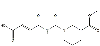 4-{[3-(ethoxycarbonyl)piperidin-1-yl]carbonylamino}-4-oxobut-2-enoic acid Struktur