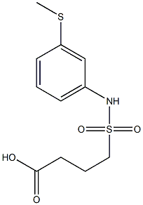 4-{[3-(methylsulfanyl)phenyl]sulfamoyl}butanoic acid Struktur