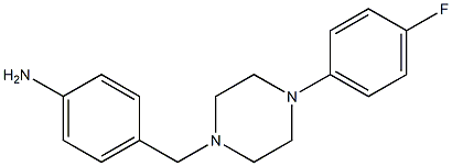 4-{[4-(4-fluorophenyl)piperazin-1-yl]methyl}aniline Struktur