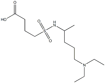 4-{[5-(diethylamino)pentan-2-yl]sulfamoyl}butanoic acid Struktur