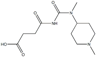 4-{[methyl(1-methylpiperidin-4-yl)carbamoyl]amino}-4-oxobutanoic acid Struktur