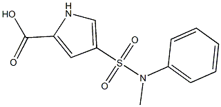 4-{[methyl(phenyl)amino]sulfonyl}-1H-pyrrole-2-carboxylic acid Struktur