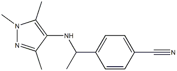 4-{1-[(1,3,5-trimethyl-1H-pyrazol-4-yl)amino]ethyl}benzonitrile Struktur