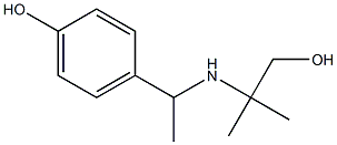 4-{1-[(1-hydroxy-2-methylpropan-2-yl)amino]ethyl}phenol Struktur