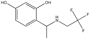 4-{1-[(2,2,2-trifluoroethyl)amino]ethyl}benzene-1,3-diol Struktur