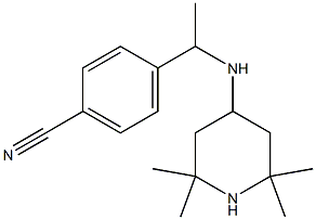 4-{1-[(2,2,6,6-tetramethylpiperidin-4-yl)amino]ethyl}benzonitrile Struktur