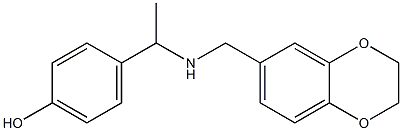 4-{1-[(2,3-dihydro-1,4-benzodioxin-6-ylmethyl)amino]ethyl}phenol Struktur