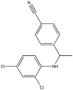 4-{1-[(2,4-dichlorophenyl)amino]ethyl}benzonitrile Struktur