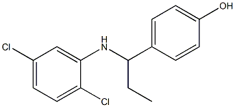 4-{1-[(2,5-dichlorophenyl)amino]propyl}phenol Struktur