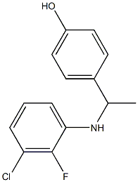 4-{1-[(3-chloro-2-fluorophenyl)amino]ethyl}phenol Struktur