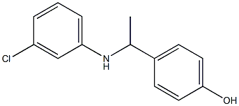 4-{1-[(3-chlorophenyl)amino]ethyl}phenol Struktur