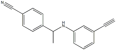 4-{1-[(3-ethynylphenyl)amino]ethyl}benzonitrile Struktur