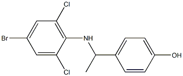 4-{1-[(4-bromo-2,6-dichlorophenyl)amino]ethyl}phenol Struktur