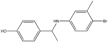 4-{1-[(4-bromo-3-methylphenyl)amino]ethyl}phenol Struktur