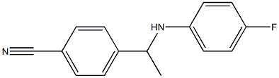 4-{1-[(4-fluorophenyl)amino]ethyl}benzonitrile Struktur