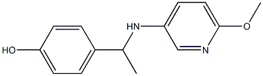 4-{1-[(6-methoxypyridin-3-yl)amino]ethyl}phenol Struktur