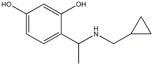 4-{1-[(cyclopropylmethyl)amino]ethyl}benzene-1,3-diol Struktur