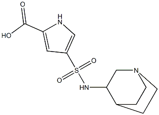 4-{1-azabicyclo[2.2.2]octan-3-ylsulfamoyl}-1H-pyrrole-2-carboxylic acid Struktur