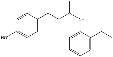 4-{3-[(2-ethylphenyl)amino]butyl}phenol Struktur