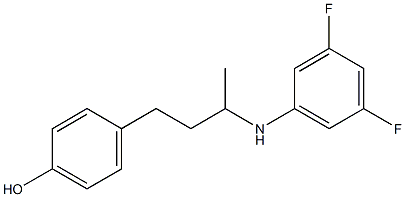 4-{3-[(3,5-difluorophenyl)amino]butyl}phenol Struktur