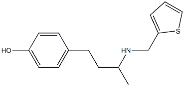 4-{3-[(thiophen-2-ylmethyl)amino]butyl}phenol Struktur