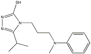 4-{3-[methyl(phenyl)amino]propyl}-5-(propan-2-yl)-4H-1,2,4-triazole-3-thiol Struktur