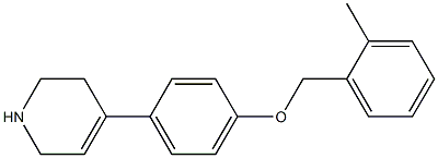 4-{4-[(2-methylphenyl)methoxy]phenyl}-1,2,3,6-tetrahydropyridine Struktur