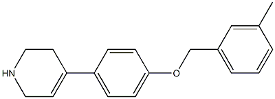 4-{4-[(3-methylphenyl)methoxy]phenyl}-1,2,3,6-tetrahydropyridine Struktur