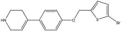 4-{4-[(5-bromothiophen-2-yl)methoxy]phenyl}-1,2,3,6-tetrahydropyridine Struktur