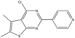 4-{4-chloro-5,6-dimethylthieno[2,3-d]pyrimidin-2-yl}pyridine Struktur