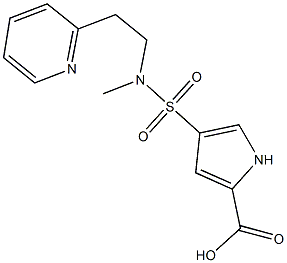 4-{methyl[2-(pyridin-2-yl)ethyl]sulfamoyl}-1H-pyrrole-2-carboxylic acid Struktur