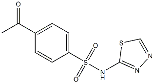 4-acetyl-N-(1,3,4-thiadiazol-2-yl)benzene-1-sulfonamide Struktur