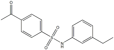 4-acetyl-N-(3-ethylphenyl)benzene-1-sulfonamide Struktur