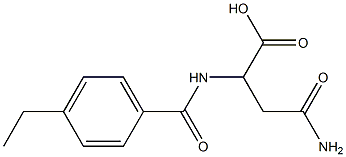 4-amino-2-[(4-ethylbenzoyl)amino]-4-oxobutanoic acid Struktur