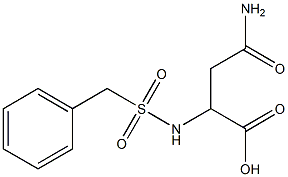 4-amino-2-[(benzylsulfonyl)amino]-4-oxobutanoic acid Struktur