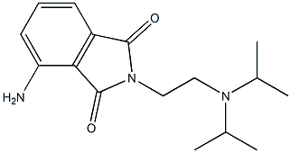 4-amino-2-{2-[bis(propan-2-yl)amino]ethyl}-2,3-dihydro-1H-isoindole-1,3-dione Struktur