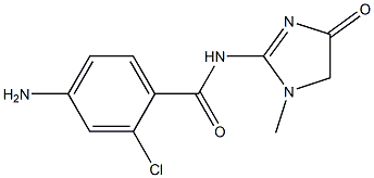 4-amino-2-chloro-N-(1-methyl-4-oxo-4,5-dihydro-1H-imidazol-2-yl)benzamide Struktur