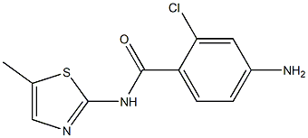 4-amino-2-chloro-N-(5-methyl-1,3-thiazol-2-yl)benzamide Struktur