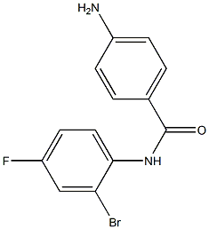 4-amino-N-(2-bromo-4-fluorophenyl)benzamide Struktur