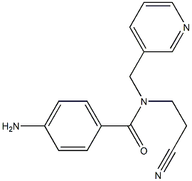 4-amino-N-(2-cyanoethyl)-N-(pyridin-3-ylmethyl)benzamide Struktur