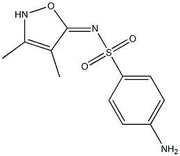 4-amino-N-(3,4-dimethyl-2,5-dihydro-1,2-oxazol-5-ylidene)benzene-1-sulfonamide Struktur