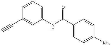 4-amino-N-(3-ethynylphenyl)benzamide Struktur