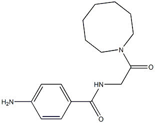 4-amino-N-[2-(azocan-1-yl)-2-oxoethyl]benzamide Struktur