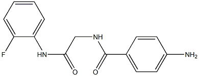 4-amino-N-{2-[(2-fluorophenyl)amino]-2-oxoethyl}benzamide Struktur