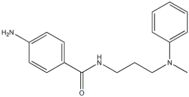 4-amino-N-{3-[methyl(phenyl)amino]propyl}benzamide Struktur